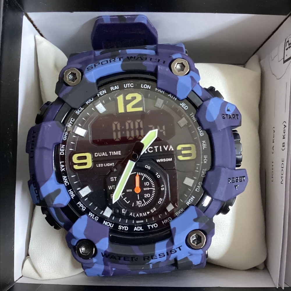 Activa Black Ops X Invicta Men's Dual Time Sport Watch - Acw-1637-003